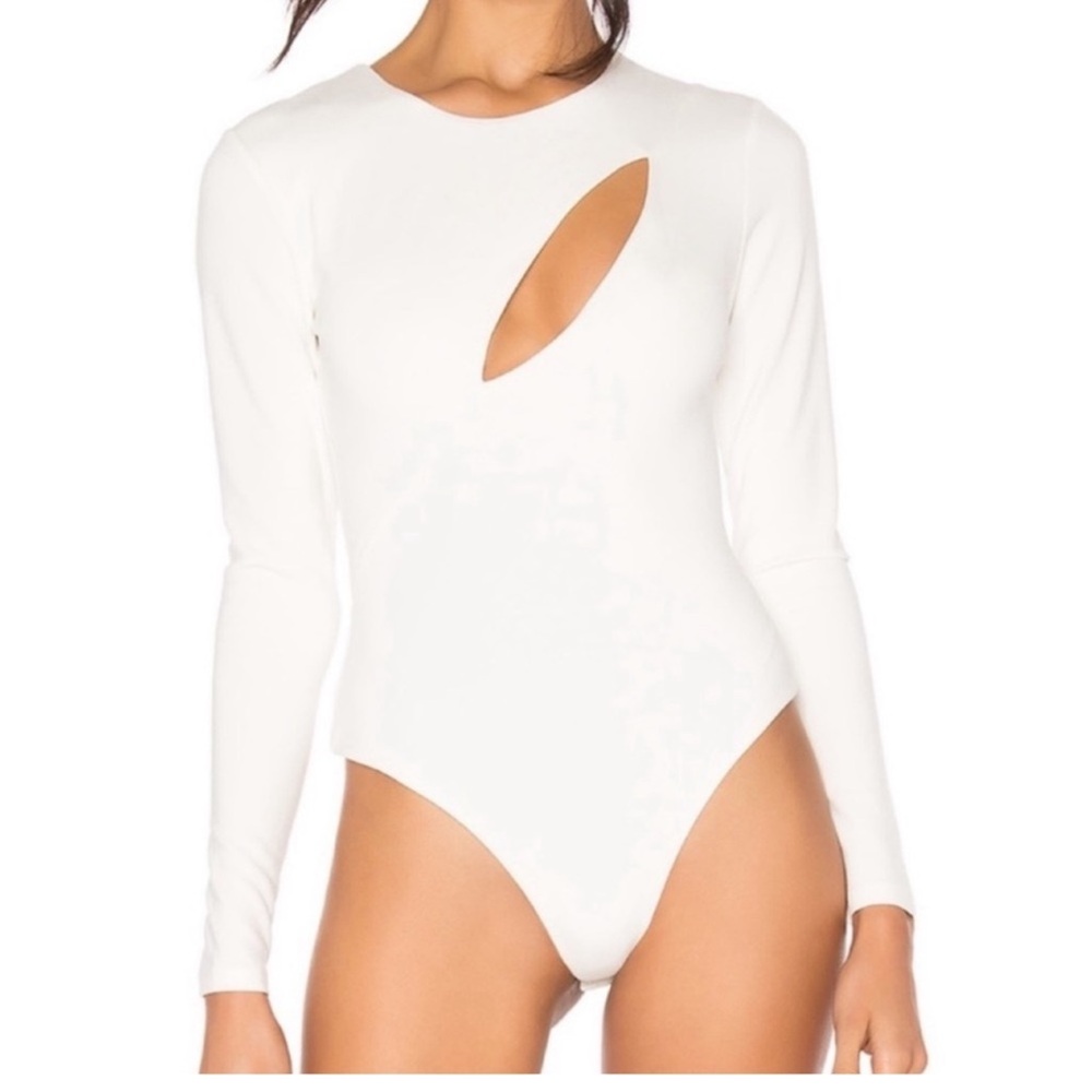 Superdown Cut Out Bodysuit White